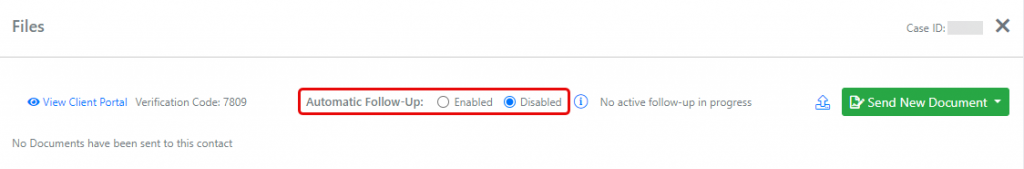 Screen shot: The options for enabling and disabling automatic reminders, on the Files tab.